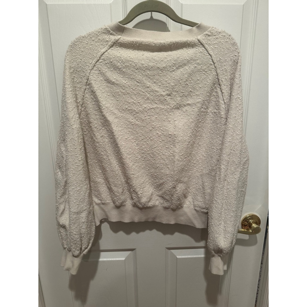 Free People Cream Pullover Sweater Women's Size Medium - Picture 3 of 3